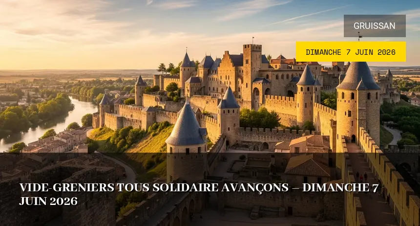 Affiche de l'événement : Vide-greniers Tous Solidaire Avançons – Dimanche 7 Juin 2026