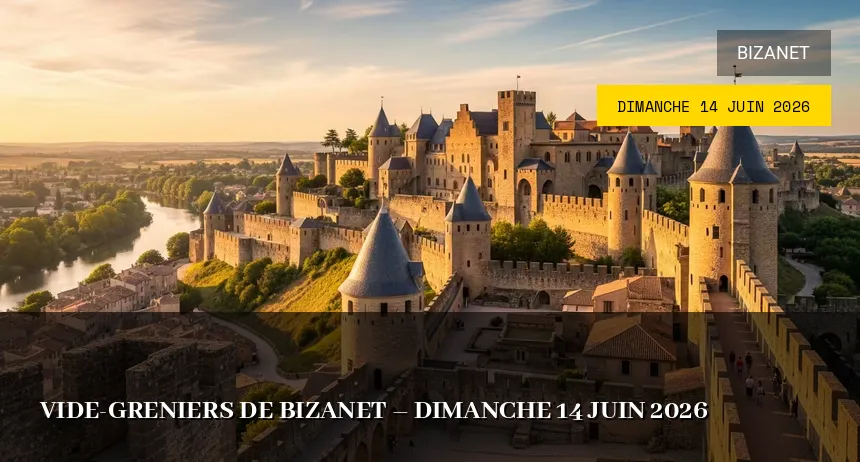 Affiche de l'événement : Vide-greniers de Bizanet – Dimanche 14 Juin 2026