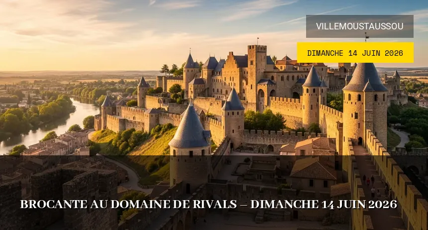 Affiche de l'événement : Brocante au Domaine de Rivals – Dimanche 14 Juin 2026
