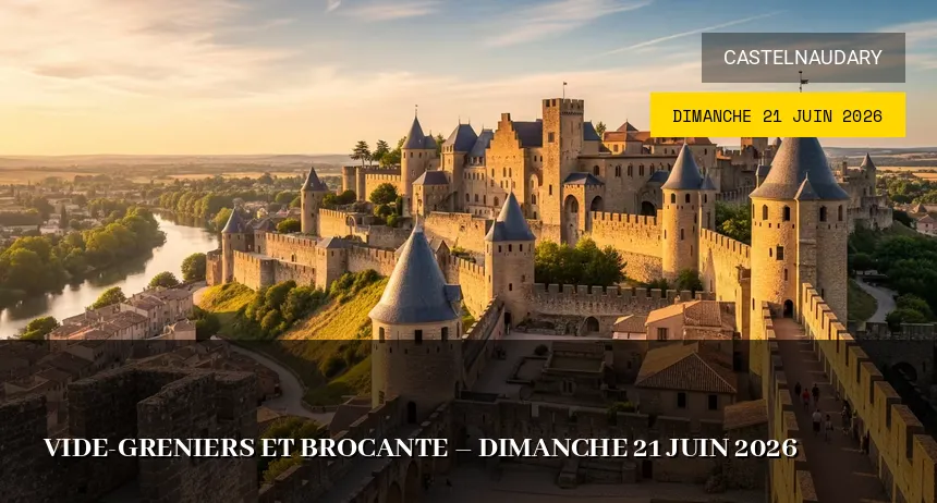 Affiche de l'événement : Vide-greniers et brocante – Dimanche 21 Juin 2026