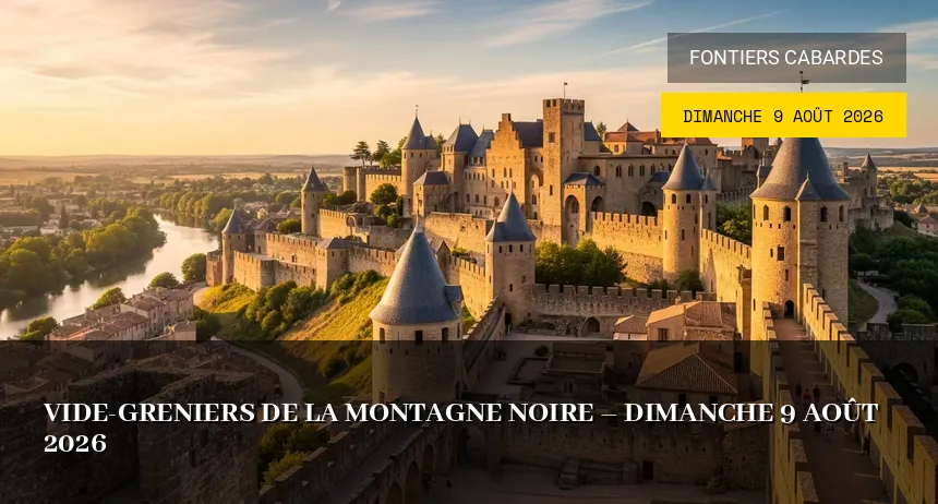 Affiche de l'événement : Vide-greniers de la Montagne Noire – Dimanche 9 Août 2026