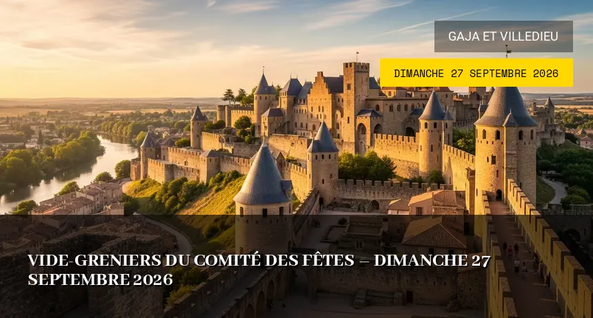 Affiche de l'événement : Vide-greniers du comité des fêtes – Dimanche 27 Septembre 2026