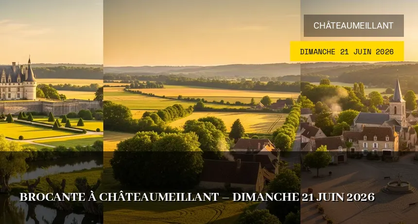 Affiche de l'événement : Brocante du hameau de la Bidoire à Châteaumeillant – Dimanche 21 Juin 2026