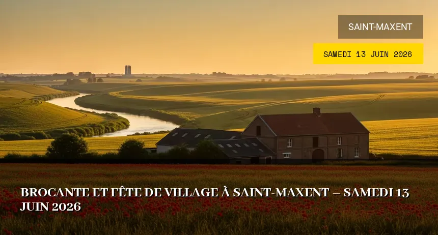 Affiche de l'événement : Brocante et Fête de Village à Saint-Maxent – Samedi 13 Juin 2026