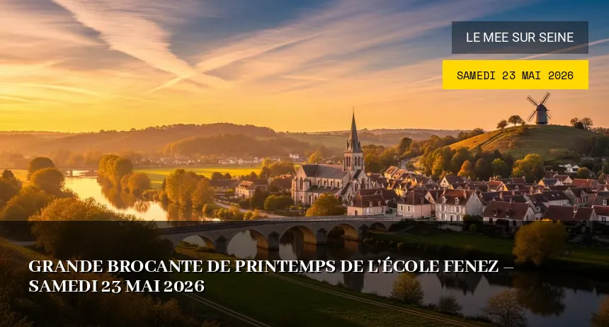 Affiche de l'événement : Grande Brocante de Printemps de l&rsquo;École Fenez – Samedi 23 Mai 2026