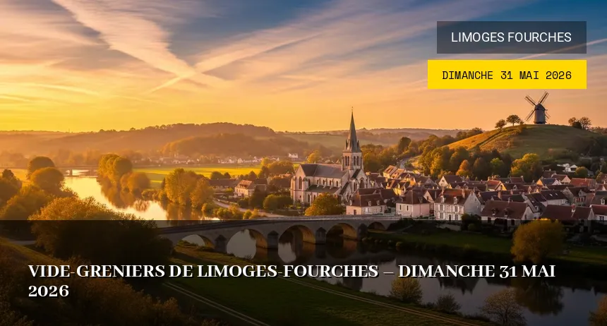 Affiche de l'événement : Vide-greniers de Limoges-Fourches – Dimanche 31 Mai 2026