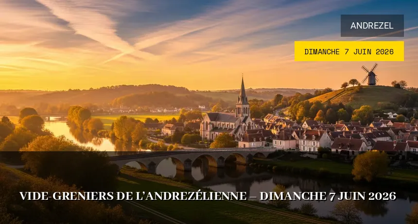 Affiche de l'événement : Vide-greniers de l&rsquo;Andrezélienne – Dimanche 7 Juin 2026