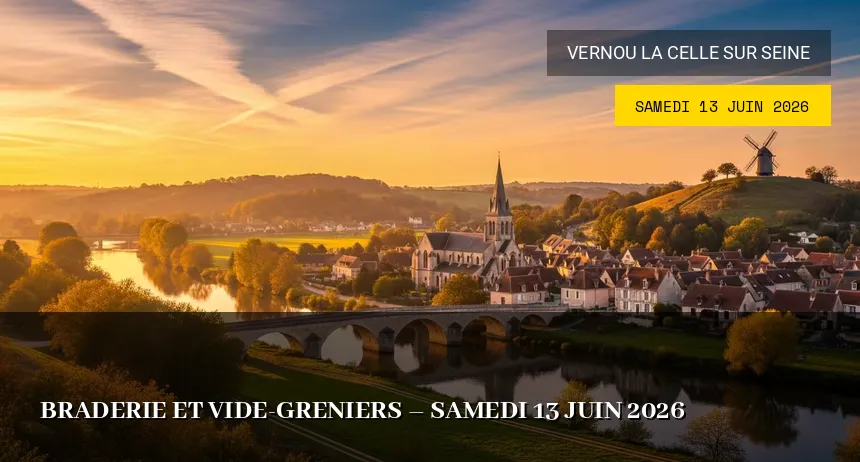 Affiche de l'événement : Braderie et Vide-greniers – Samedi 13 Juin 2026