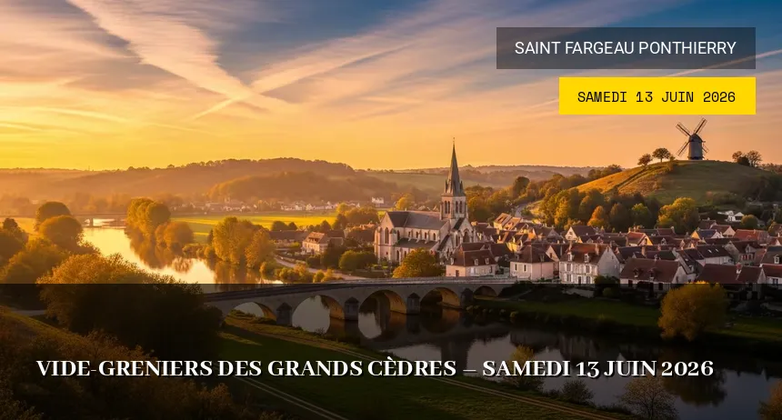 Affiche de l'événement : Vide-greniers des Grands Cèdres – Samedi 13 Juin 2026