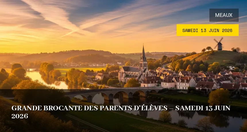 Affiche de l'événement : Grande Brocante des Parents d&rsquo;Élèves – Samedi 13 Juin 2026