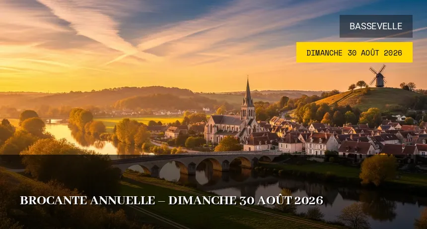 Affiche de l'événement : Brocante annuelle – Dimanche 30 Août 2026