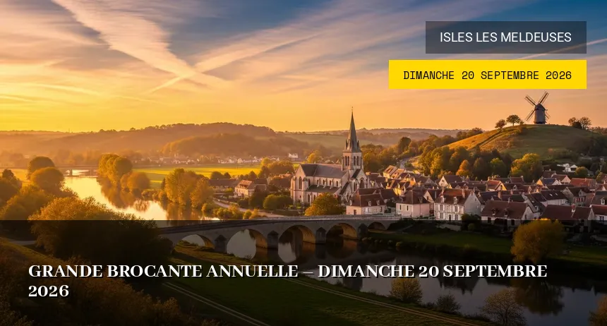 Affiche de l'événement : Grande Brocante Annuelle – Dimanche 20 Septembre 2026