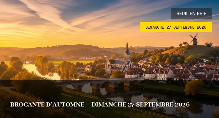 Affiche de l'événement : Brocante d&rsquo;automne – Dimanche 27 Septembre 2026