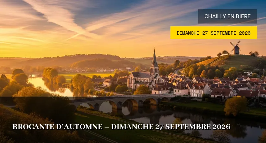 Affiche de l'événement : Brocante d&rsquo;automne – Dimanche 27 Septembre 2026