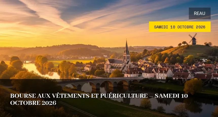 Affiche de l'événement : Bourse aux vêtements et puériculture – Samedi 10 Octobre 2026