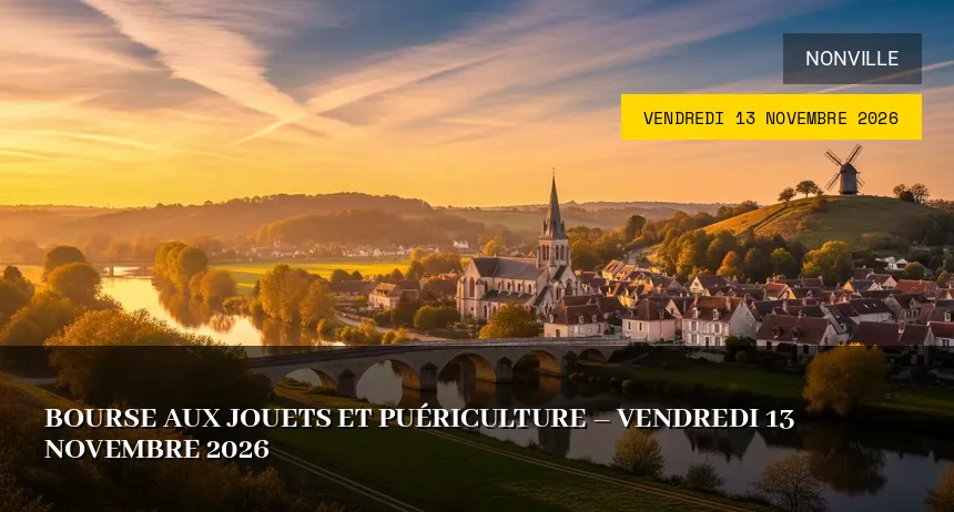 Affiche de l'événement : Bourse aux jouets et puériculture – Vendredi 13 Novembre 2026