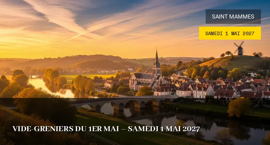 Affiche de l'événement : Vide-greniers du 1er mai – Samedi 1 Mai 2027