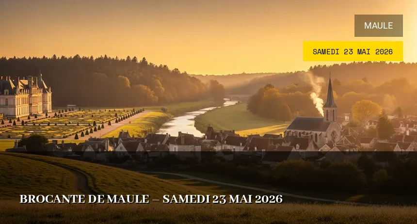 Affiche de l'événement : Brocante de Maule – Samedi 23 Mai 2026