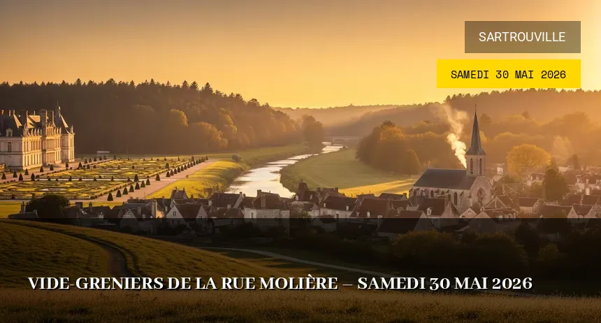 Affiche de l'événement : Vide-greniers de la rue Molière – Samedi 30 Mai 2026