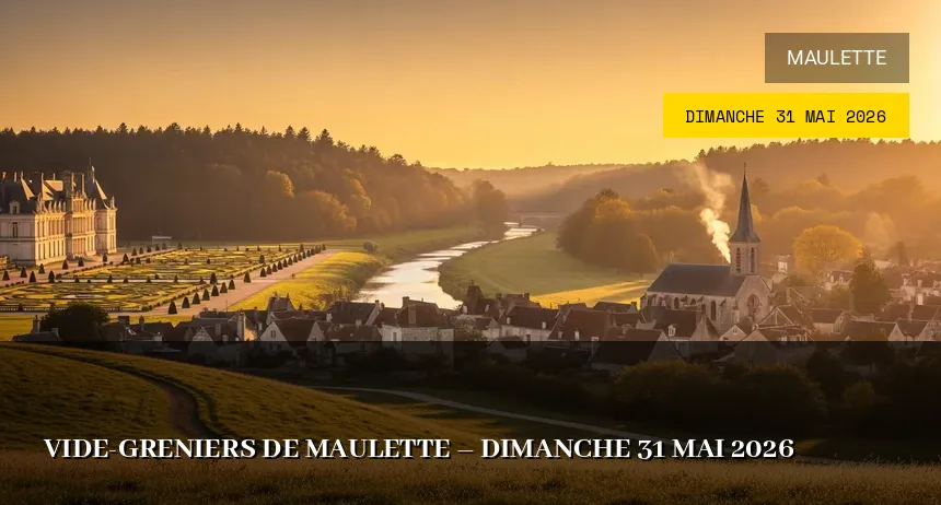 Affiche de l'événement : Vide-greniers de Maulette – Dimanche 31 Mai 2026