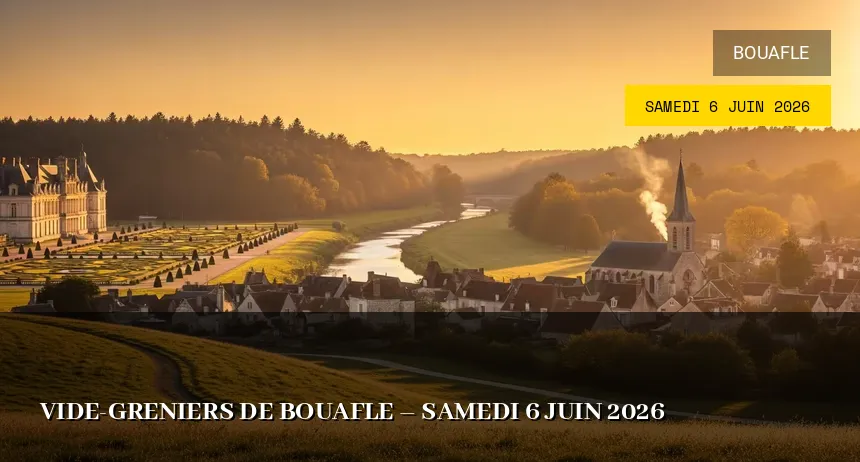 Affiche de l'événement : Vide-greniers de Bouafle – Samedi 6 Juin 2026