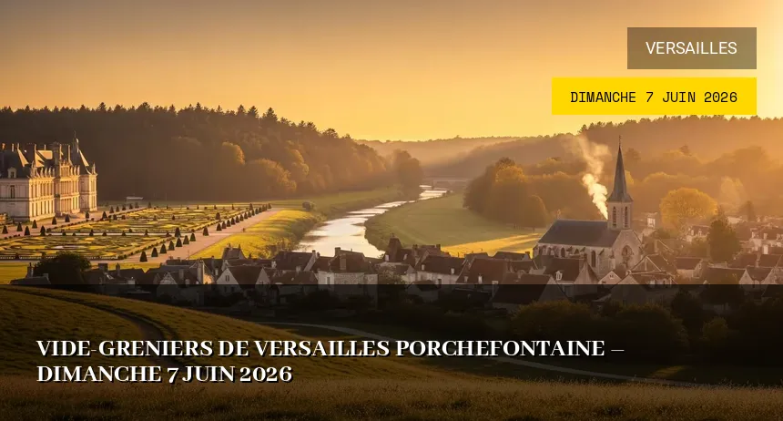 Affiche de l'événement : Vide-greniers de Versailles Porchefontaine – Dimanche 7 Juin 2026