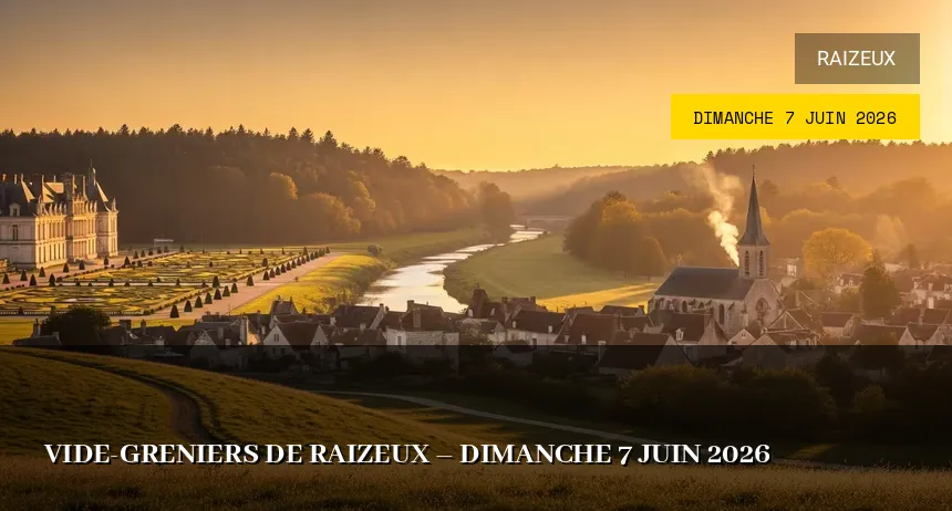 Affiche de l'événement : Vide-greniers de Raizeux – Dimanche 7 Juin 2026