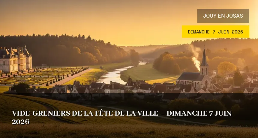 Affiche de l'événement : Vide-greniers de la Fête de la Ville – Dimanche 7 Juin 2026