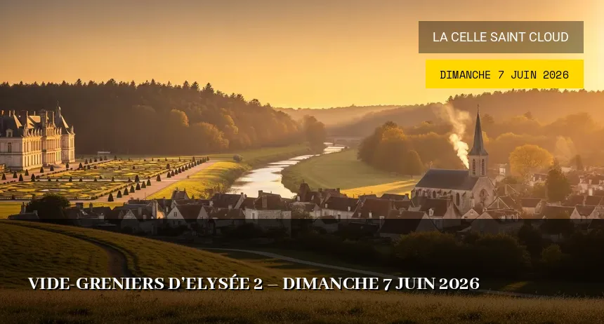 Affiche de l'événement : Vide-greniers d&rsquo;Elysée 2 – Dimanche 7 Juin 2026