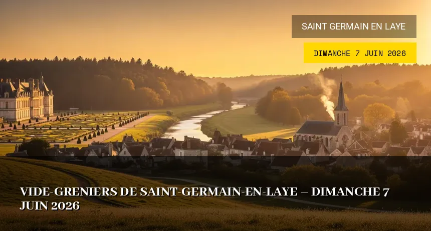 Affiche de l'événement : Vide-greniers de Saint-Germain-en-Laye – Dimanche 7 Juin 2026