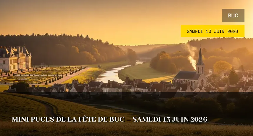 Affiche de l'événement : Mini puces de la fête de Buc – Samedi 13 Juin 2026