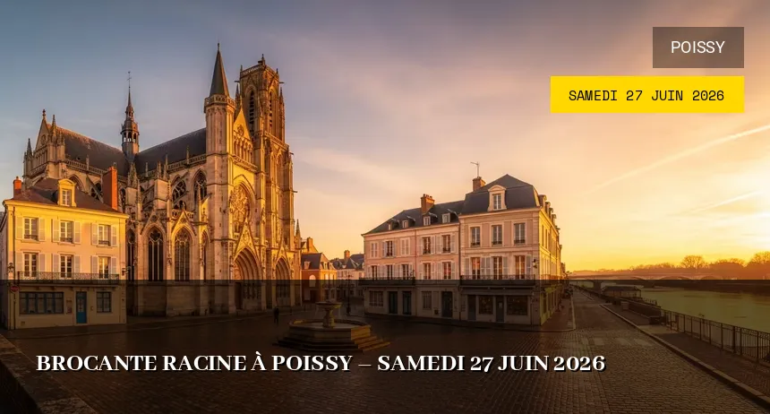 Affiche de l'événement : Brocante Racine à Poissy – Samedi 27 Juin 2026