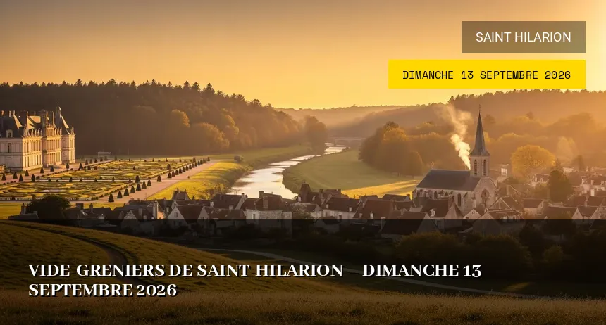 Affiche de l'événement : Vide-greniers de Saint-Hilarion – Dimanche 13 Septembre 2026