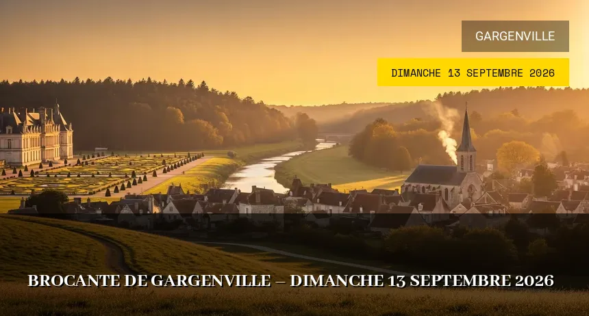 Affiche de l'événement : Brocante de Gargenville – Dimanche 13 Septembre 2026
