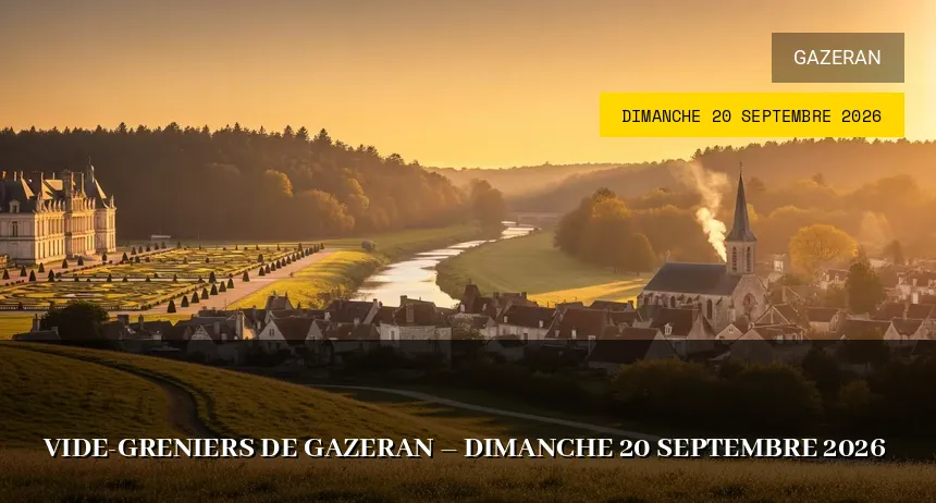 Affiche de l'événement : Vide-greniers de Gazeran – Dimanche 20 Septembre 2026