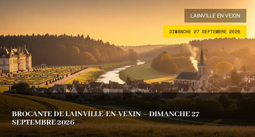 Affiche de l'événement : Brocante de Lainville-en-Vexin – Dimanche 27 Septembre 2026