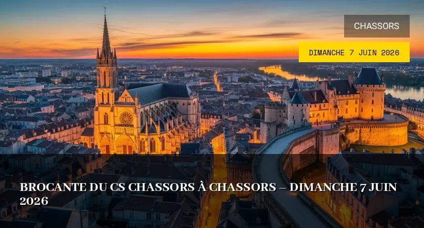 Affiche de l'événement : Brocante à Chassors (CS Chassors) – Dimanche 7 Juin 2026