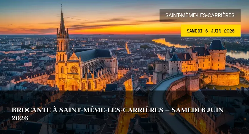 Affiche de l'événement : Brocante à Saint-Même-les-Carrières – Samedi 6 Juin 2026