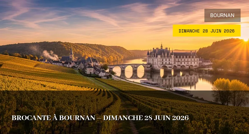Affiche de l'événement : Brocante à Bournan – Dimanche 28 Juin 2026