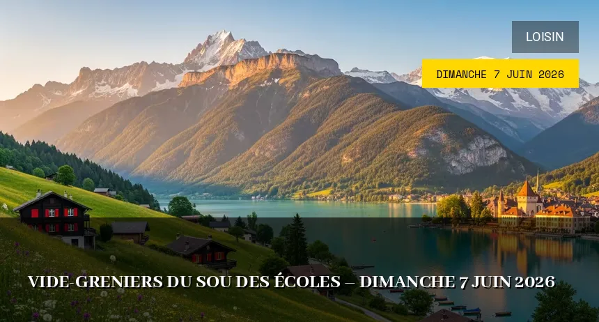 Affiche de l'événement : Vide-greniers du Sou des Écoles – Dimanche 7 Juin 2026