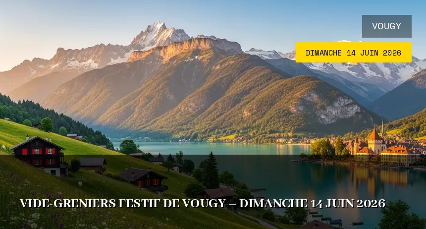 Affiche de l'événement : Vide-greniers festif de Vougy – Dimanche 14 Juin 2026