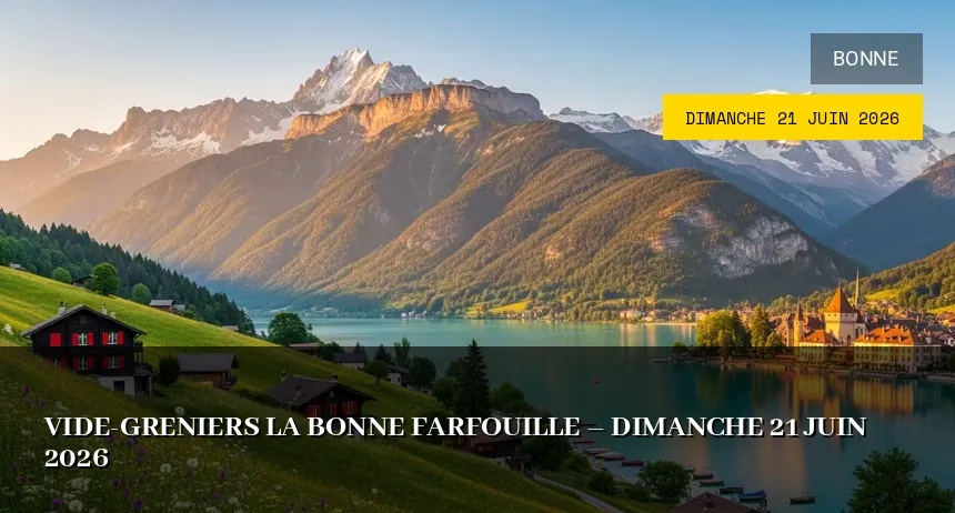 Affiche de l'événement : Vide-greniers La Bonne Farfouille – Dimanche 21 Juin 2026