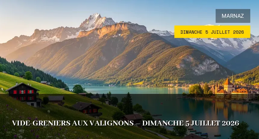 Affiche de l'événement : Vide-greniers aux Valignons – Dimanche 5 Juillet 2026