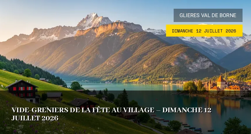 Affiche de l'événement : Vide-greniers de la fête au village – Dimanche 12 Juillet 2026