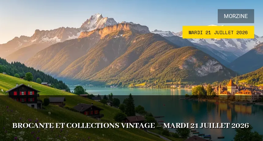 Affiche de l'événement : Brocante et collections vintage – Mardi 21 Juillet 2026