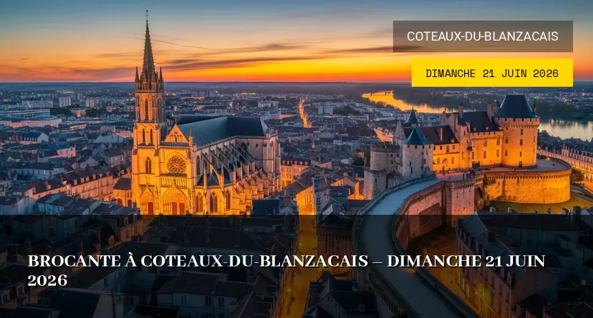 Affiche de l'événement : Brocante à Coteaux-du-Blanzacais – Dimanche 21 Juin 2026