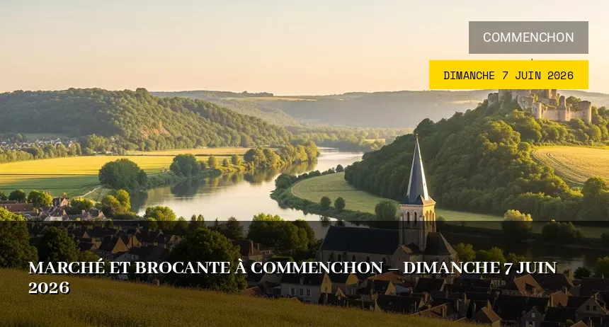 Affiche de l'événement : Marché et Brocante à Commenchon – Dimanche 7 Juin 2026