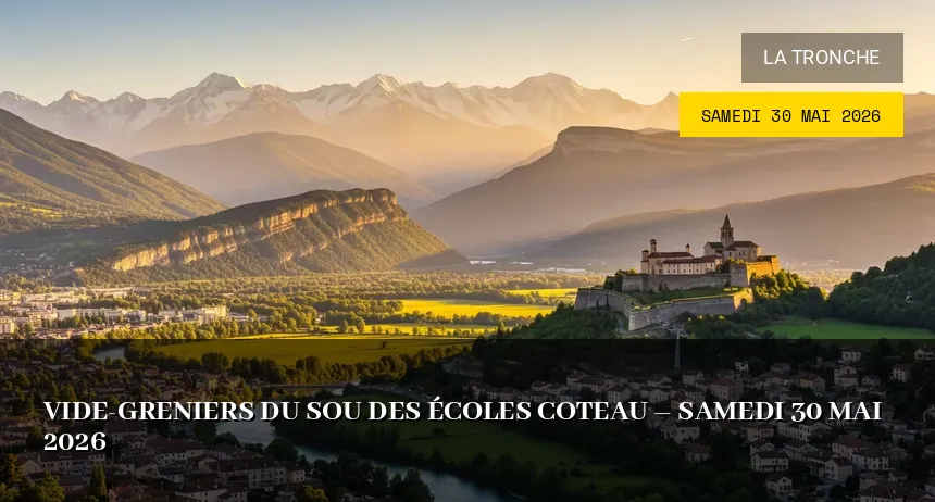 Affiche de l'événement : Vide-greniers du Sou des Écoles Coteau – Samedi 30 Mai 2026