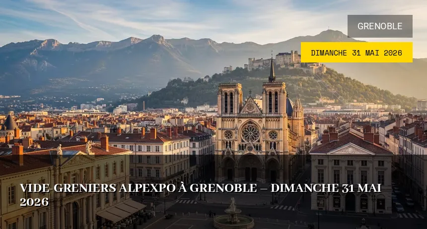 Affiche de l'événement : Vide-greniers Alpexpo à Grenoble – Dimanche 31 Mai 2026