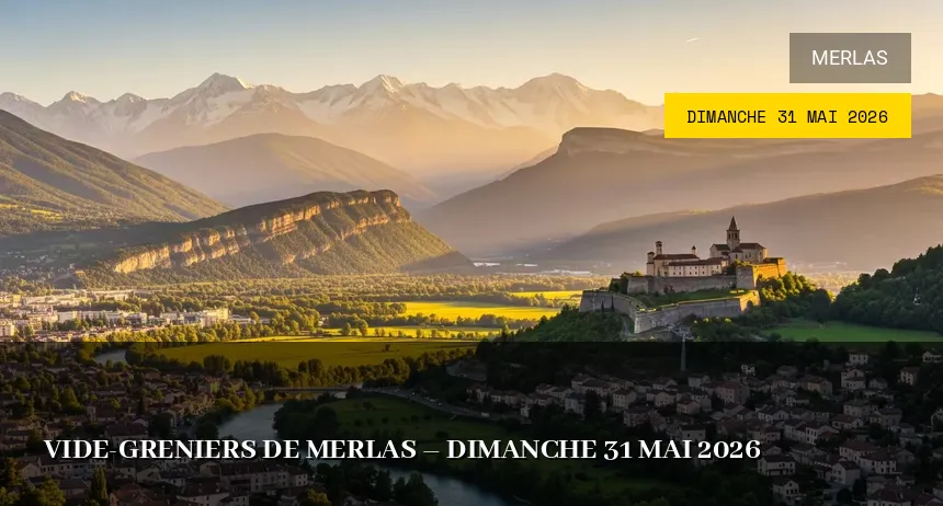 Affiche de l'événement : Vide-greniers de Merlas – Dimanche 31 Mai 2026